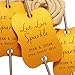 Summer-Ray 48 Personalized Shimmered Gold Little Violin Wedding Sparkler Tags Let Love Sparkle