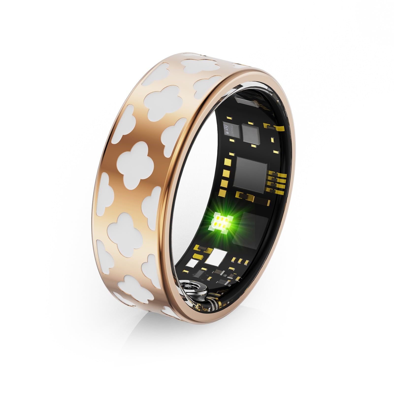Activity Health Ring, Fitness Sleep Tracker, Tecnologia avanzata dei sensori, Anello Intelligente in Smalto for attività Sportive all'aperto(Gold,#10)