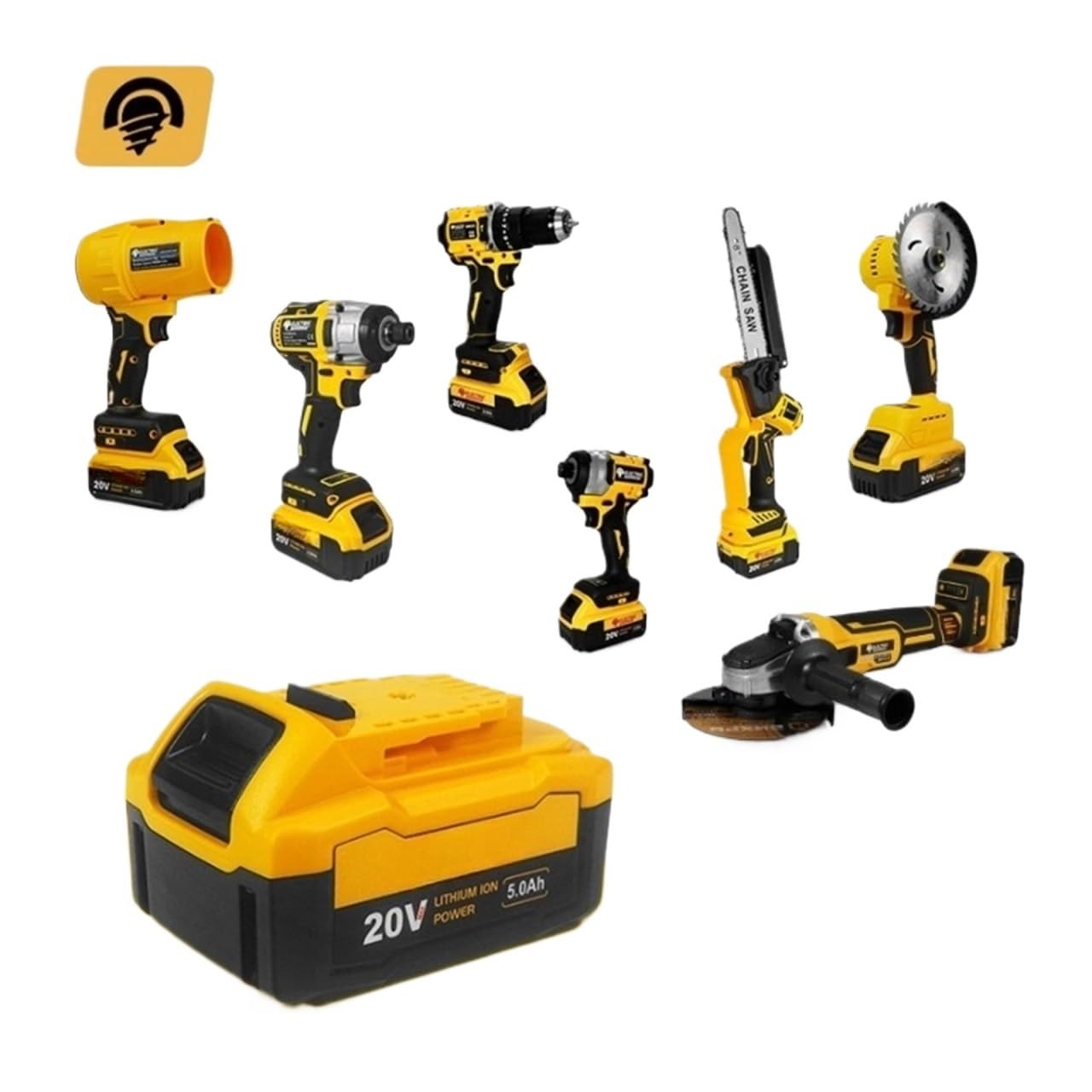 Batteria al litio Electric Goddess 20V 5.0ah, compatibile con la batteria al litio ricaricabile for elettroutensili Dewalt.(2 Battery,EU_20V)