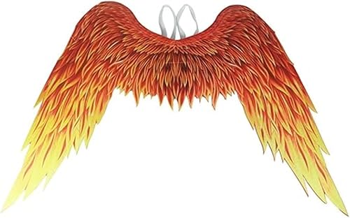 Accesorios de ropa de cosplay para Halloween, carnaval, adultos, niños, máscaras, cosplay, alas de ángel de llama fénix, para escuela, familia,