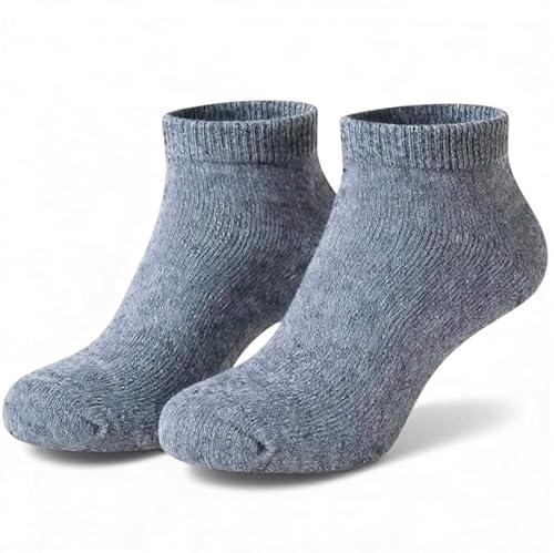 NITESHEYS Lambswool Winter Ankle Socks For Women Knit Natural Wool Hiking Sport Socks Cozy Hosiery (US, Alpha, One Size, Regular, Short, 1, Grey)