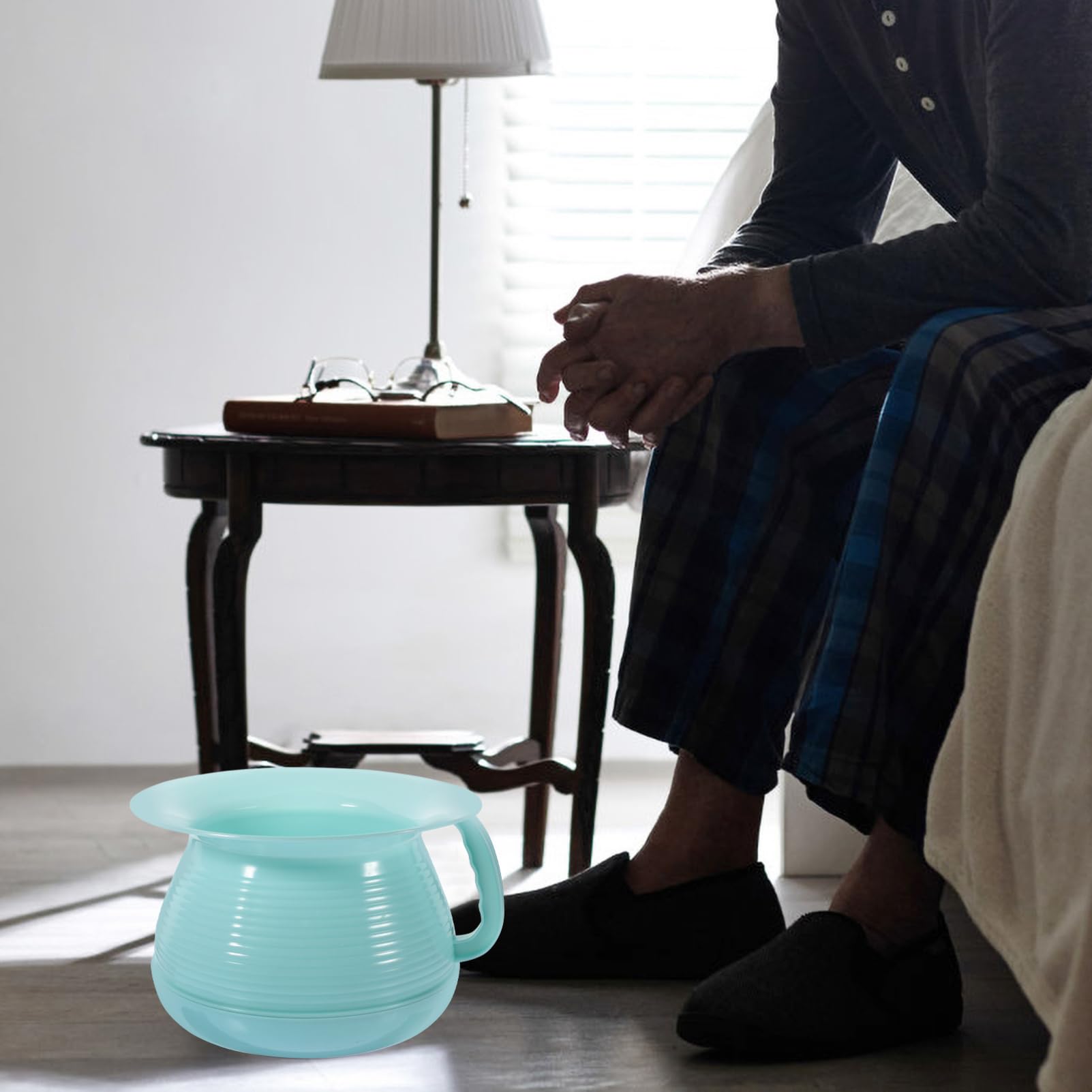 Anneome Orinatoio per Bambini con Coperchio e Manico, in Plastica Resistente, Design Semplice ed Elegante, per Uso Domestico e Familiare