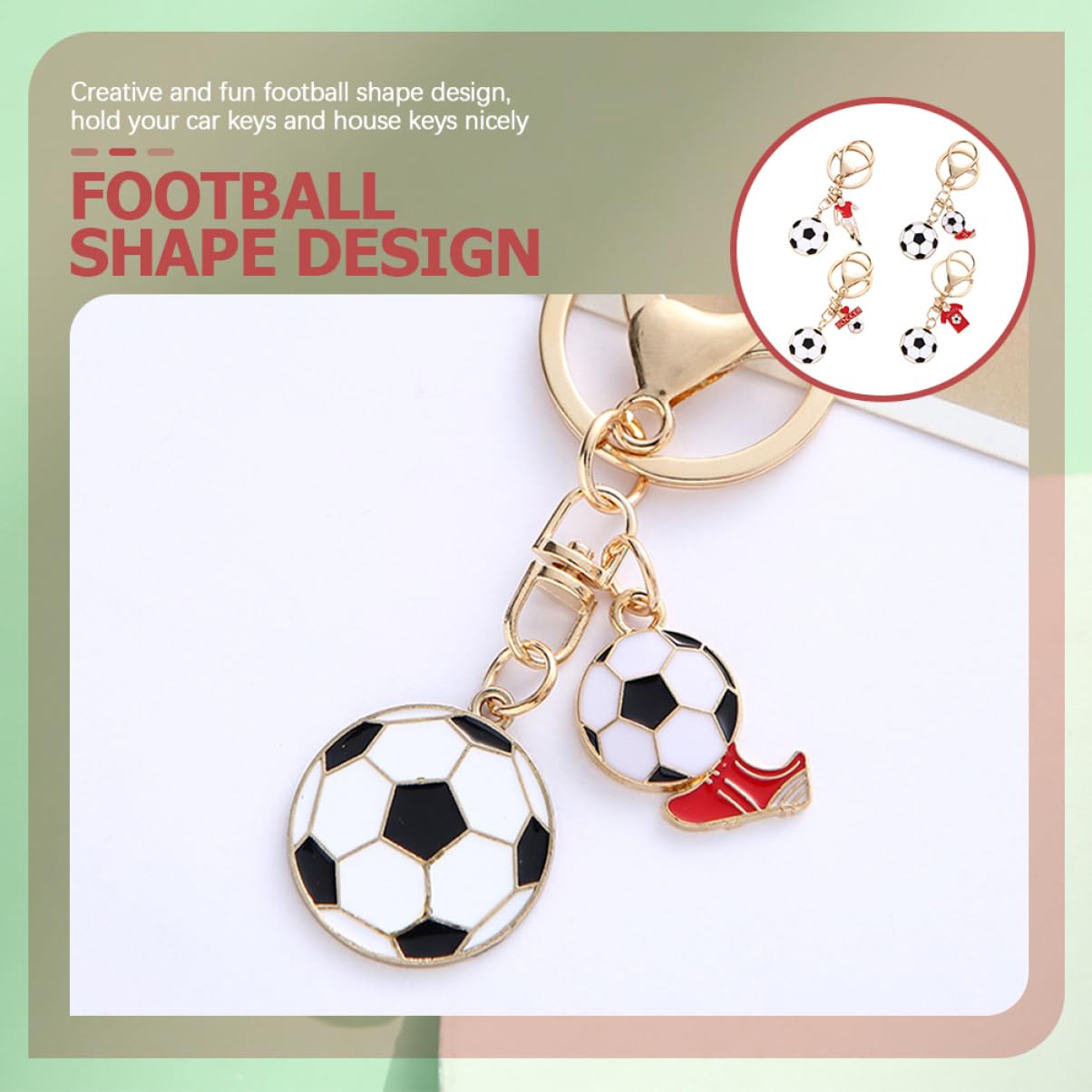 Kisangel Llavero De Futbol Balón De Fútbol Football Colgante De Fútbol Futebol Balón Fútbol Titular De La Llave De Fútbol Llavero Encanto Llavero Aleación De Zinc