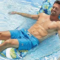 Boia Colchão Inflável Piscina Grande Rede Adulto Praia Verão (REDE ROSA)
