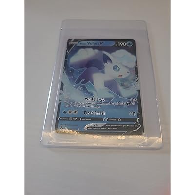 pokemon tcg silver tempest 033 195 alolan vulpix v card Amazon.com: Alolan Vulpix V 033/195- Silver Tempest - Pokemon Ultra Rare  Card main image 1