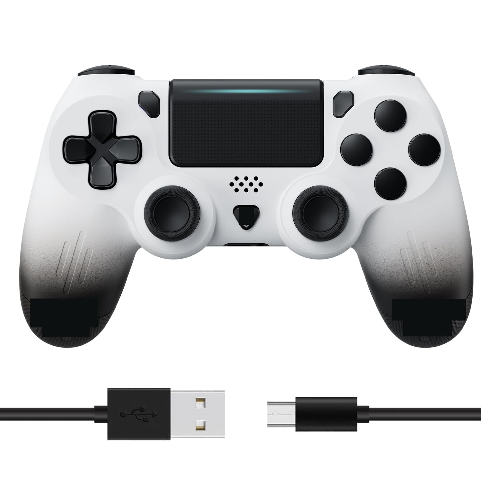 Wireless PS4 Controller with Dual-Mode Gamepad for PS4/Pro/Slim (White)