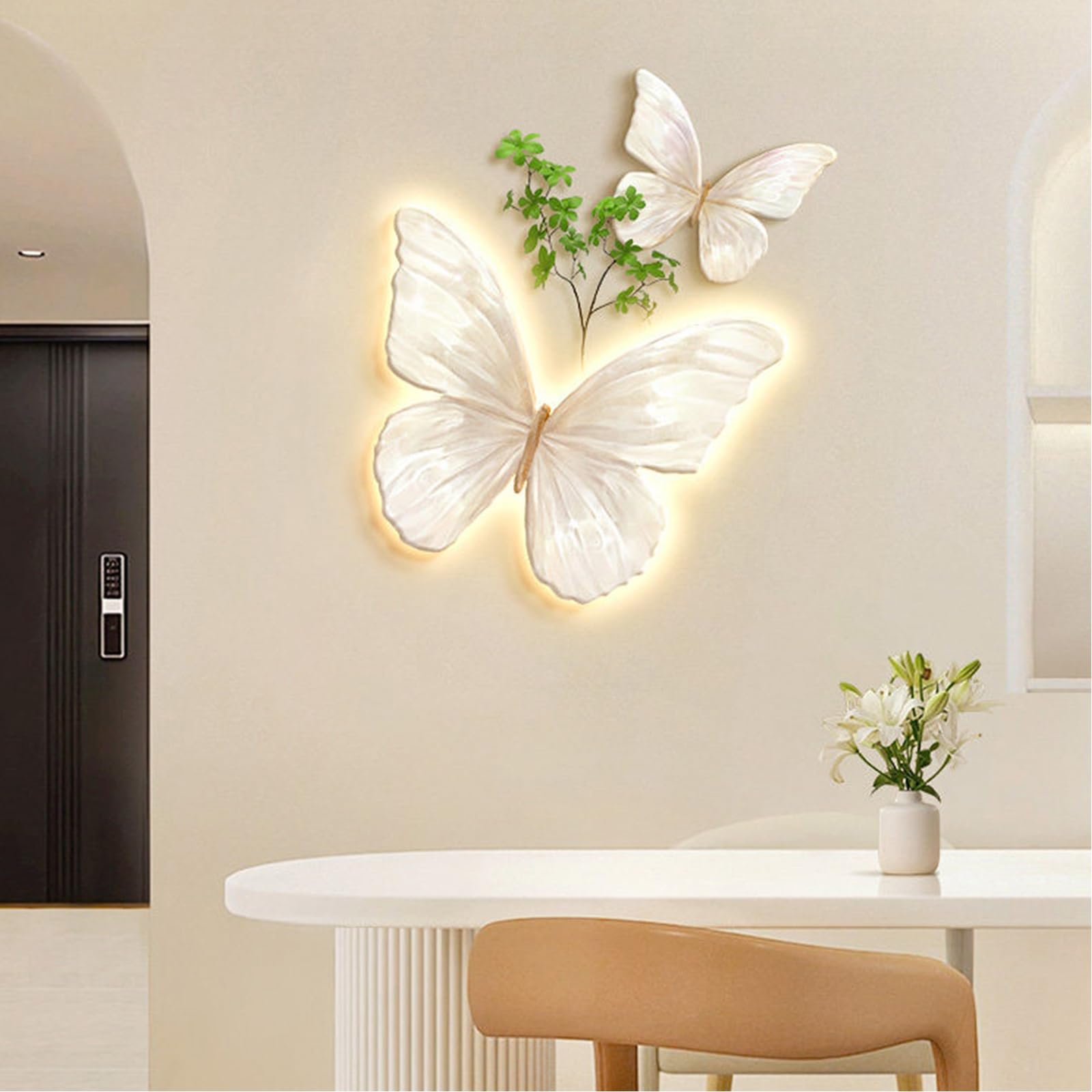Home Decor Applique Murale Moderne et Tableau Lumineux Porcelaine Cristal 3D