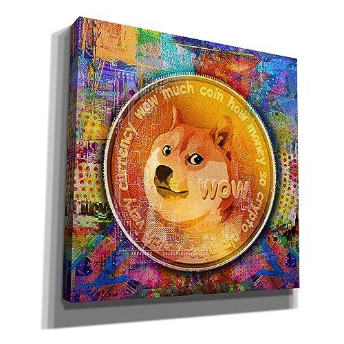Epic Graffiti 'DOGE Crypto Dogecoin Portfolio, Canvas Wall Art, 18