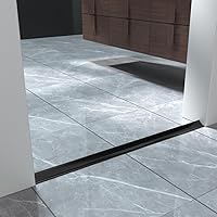 Vista 4 de Barrera de umbral de ducha de 39 pulgadas, sello inferior de puerta de ducha de silicona para tapón de agua, borde flexible para protector