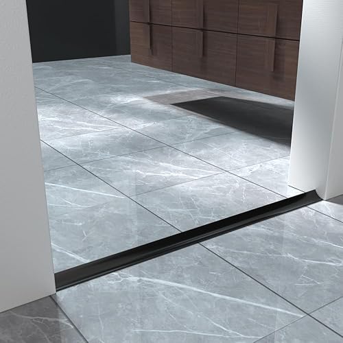 Miniatura 9 de Barrera de agua de umbral de ducha de 39 pulgadas, tapón de agua para puerta de ducha sin marco, protector de salpicaduras de silicona para encimera