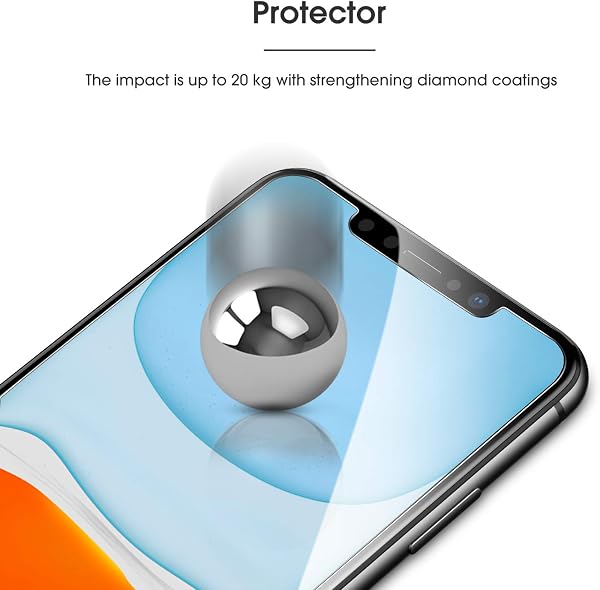 Omoton Tempered Glass Screen Protector for iPhone XR 6.1 Inch with Positioning Aid 9H Hardness Anti-Scratch Anti-Oil Anti Bub - 3