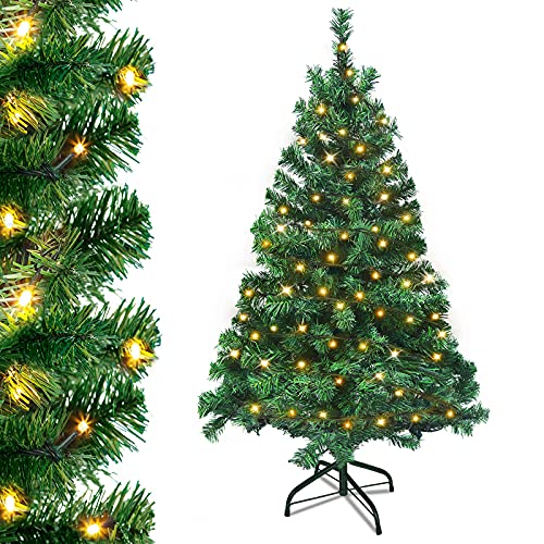 Aufun Künstlicher Weihnachtsbaum Tannenbaum mit Beleuchtung 120 LED...