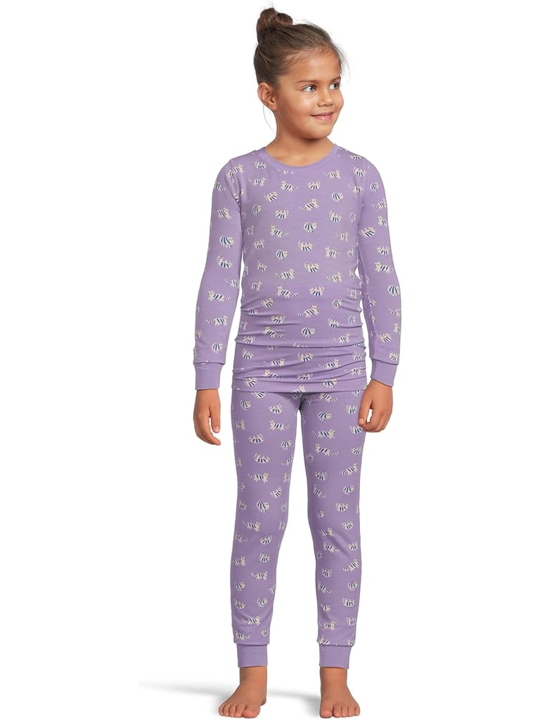 Purple Hanna Andersson Long John Pajama Set in HannaSoft™ (Infant/Toddler/Little Kid/Big Kid)