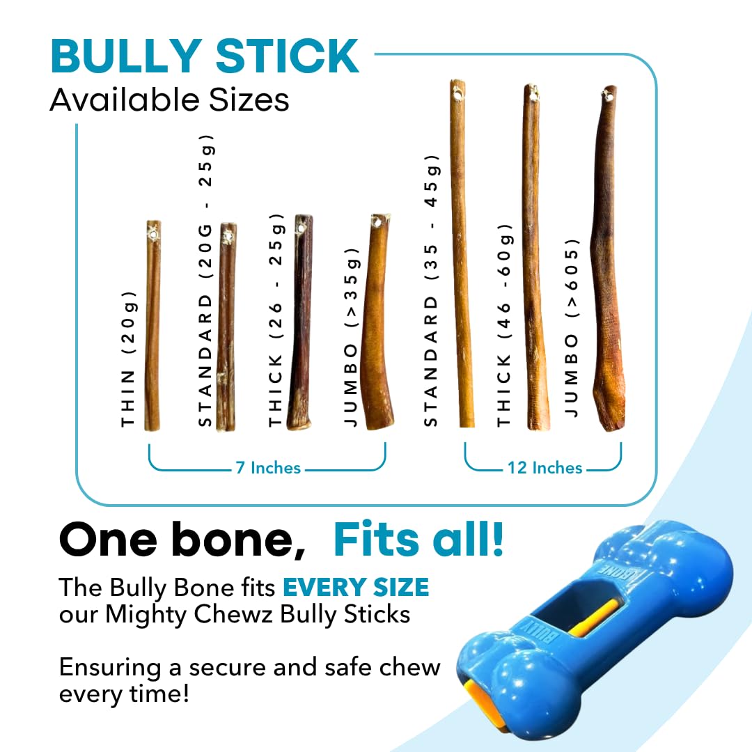 Zestaw 5 standardowych pałeczek typu bully z urządzeniem zabezpieczającym 18 cm w zestawie, bez zadławienia / patyczków do pizzy, całkowicie naturalne