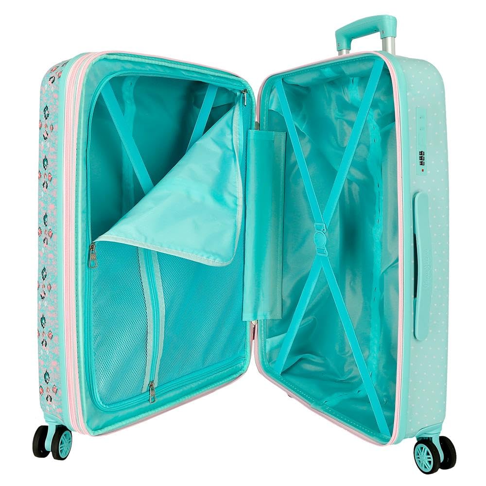 Pepe Jeans Sun Equipaje, fabricado en ABS, resistente, interior compartimentado, ruedas giro multidireccional, cierre TSA, de Joumma Bags