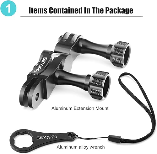 Miniatura 2 de Aluminum Ball gopro Handlebar Mount, 360 Rotation and Lock Any Direction, Shock-Resistant, Compatible with Gopro Hero 13 12 11 10 9 8 DJI Osmo