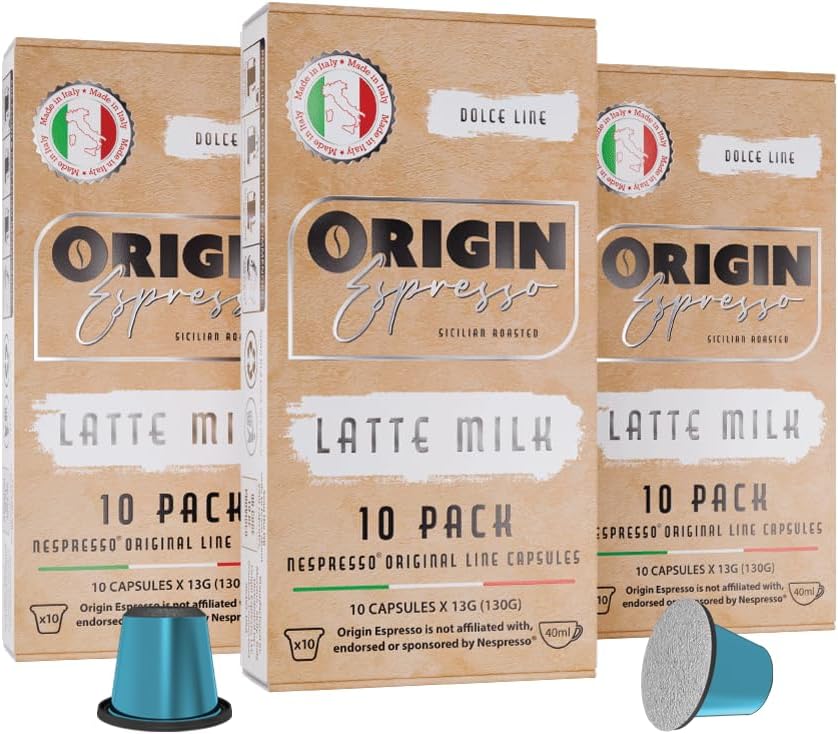 Latte Milk Capsules for Nespresso Original Machine 30 Count Latte Milk