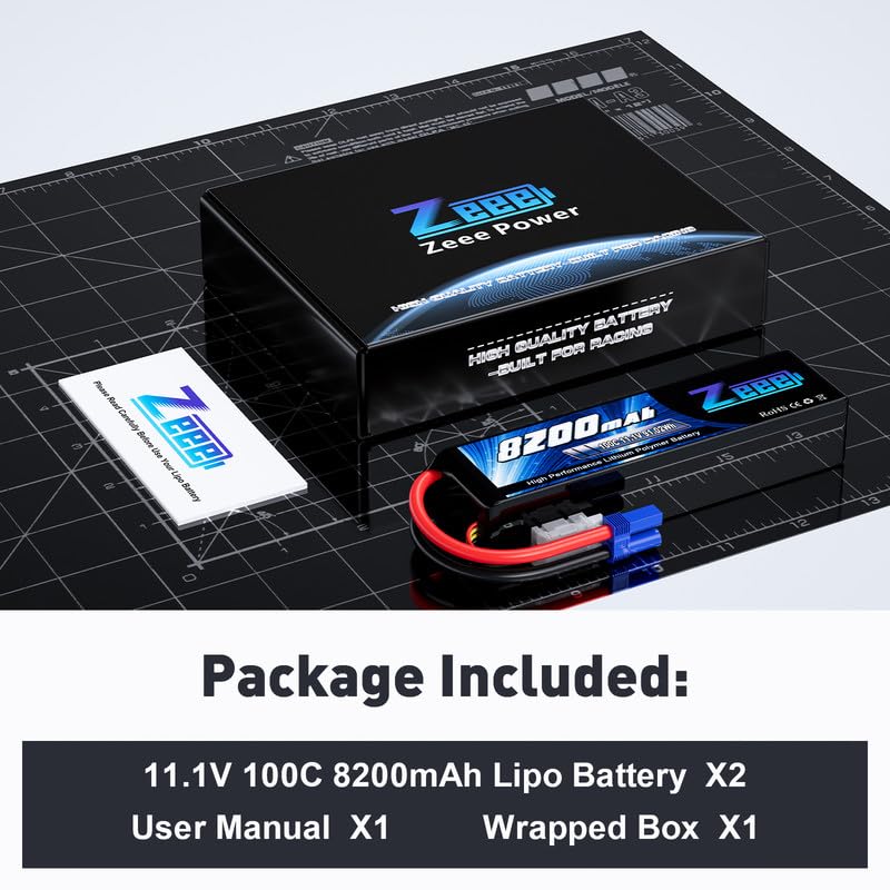 Amazon.com: Zeee 3S 8200mAh Lipo Battery 11.1V 100C EC5 Connector