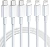 Cargador para iPhone 3 Pack 10 Pies Cable USB C a Lightning [Certificado MFi de Apple] | Cable de Carga Rápida Power Delivery Tipo C Compatible con iPhone 14 13 12 11 Pro Max XS Max XR X 8 iPad, Blanco 1