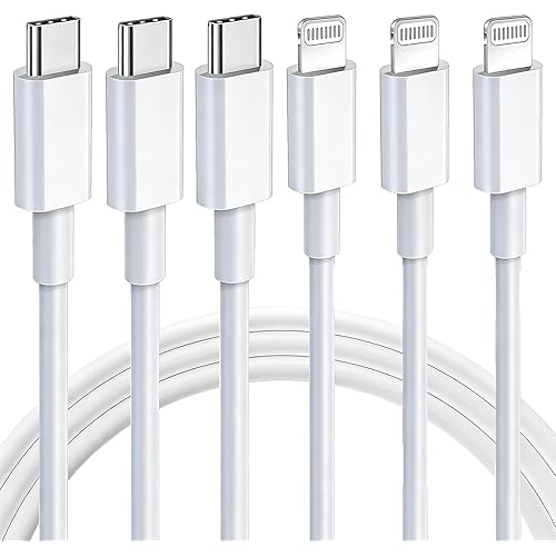 Ximytec USB C to Lightning Cable [MFi Certified] 3Pack 10FT iPhone Charger Cord Type C Fast Charging Cable Compatible with iPhone 14 13 12 11 Pro Max XS Max XR X 8 iPad,White