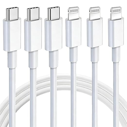 Ximytec USB C to Lightning Cable [MFi Certified] 3Pack 10FT iPhone Charger Cord Type C Fast Charging Cable Compatible with iPhone 14 13 12 11 Pro Max XS Max XR X 8 iPad,White