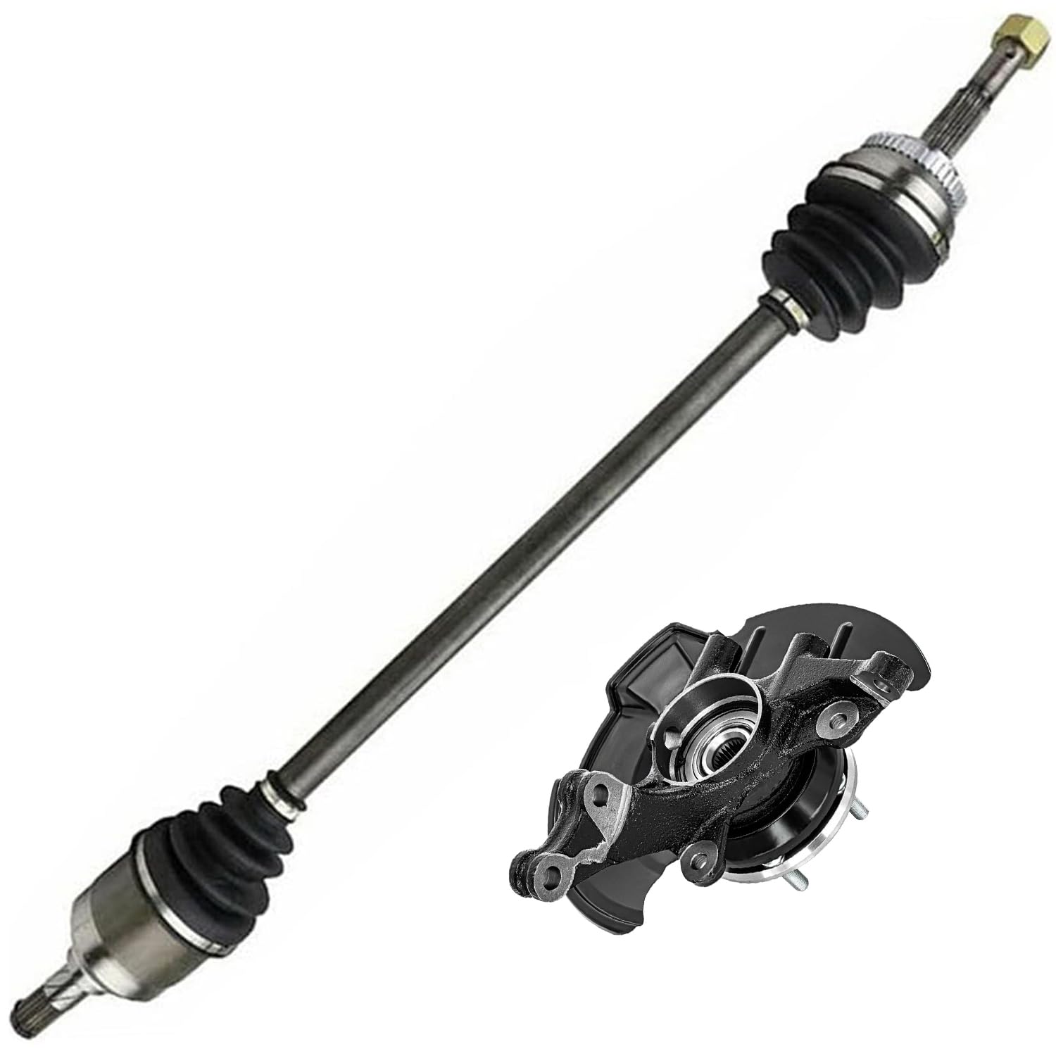 Detroit Axle - Front Left Steering Knuckle with Wheel Hub Bearing CV Axle