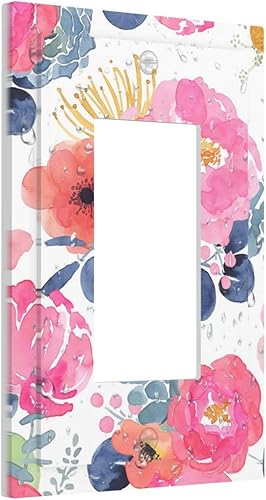 Vista 549 de Cubiertas decorativas de salida de estrella de mar playera, tablero de madera azul de concha de mar de 1 banda, decoración individual GFCI, placa