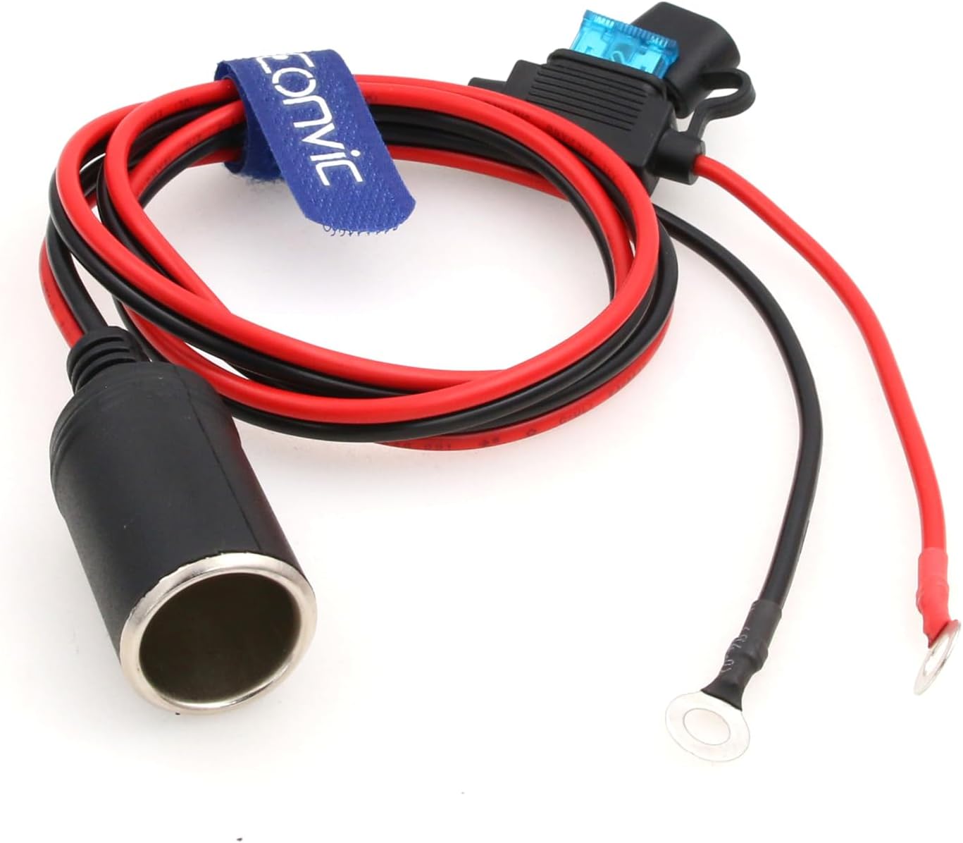 Eonvic 12V/24V Cigarette Lighter Female Socket to 3/8" Ring