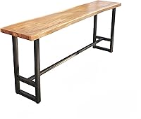 Vista 8 de Mesa de bar de madera maciza, mesa de bistró, mesa alta, mesa de desayuno, mesa de pub, muebles de cocina para sala de estar, comedor, cafetería