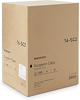 Vista 5 de McKesson Gorra quirúrgica, azul, gorra desechable con cierre de lazo, cubierta de cabeza para cirujanos - Talla única, 600