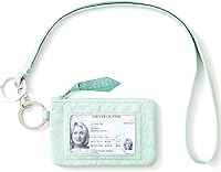 Vista 24 de WONDERFUL FLOWER Cartera con cordón para mujer, soporte para tarjetas de identificación, cordones para insignias de identificación, funda