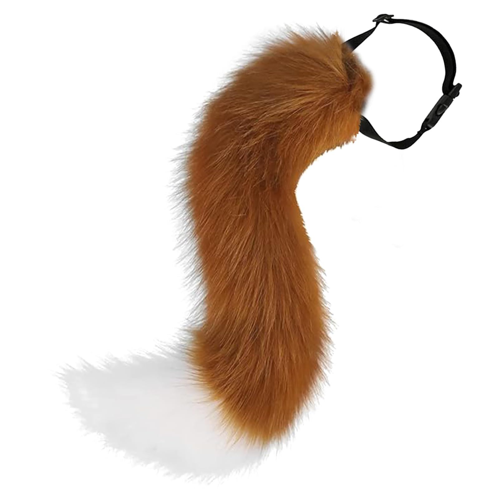 Disfraz de Zorro de Piel Sintética con Cola de Gato, Disfraz de Halloween Fiesta para Mujeres Adultos, Disfrazs de Fiesta de Navidad, Talla Única