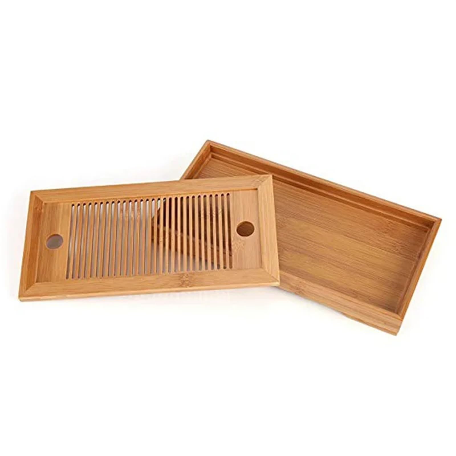 Bandeja Bandeja de Mesa de té de Madera, Bandeja de café, Bandeja de té sólida, Tablero de té for el hogar(38.5X15.2X3CM)