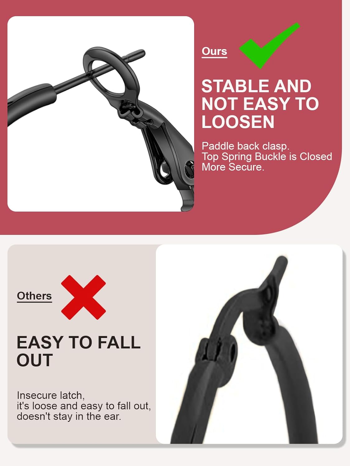 FOCALOOK 14K Gold Plated Lightweight Large Hoops| 2mm Thin Hoop Earrings for Women 30/40/50/70/100mm - Image 5