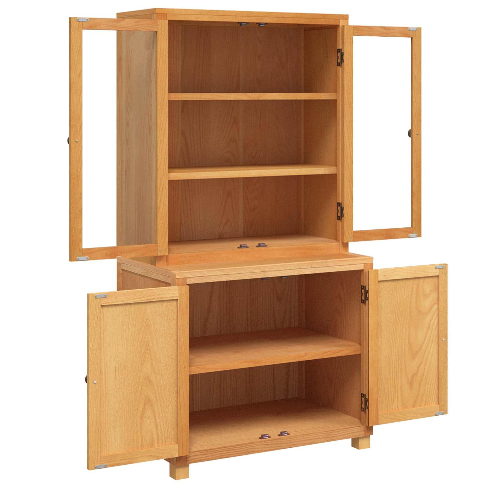 Modernes Aufbewahrungsmöbel-Set mit Tür aus Holzwerkstoff, Eichen- und Kiefernholz, in Braun. Stauraum Möbel mit Kippschutz, ideal für Wohn- und Schlafzimmer.