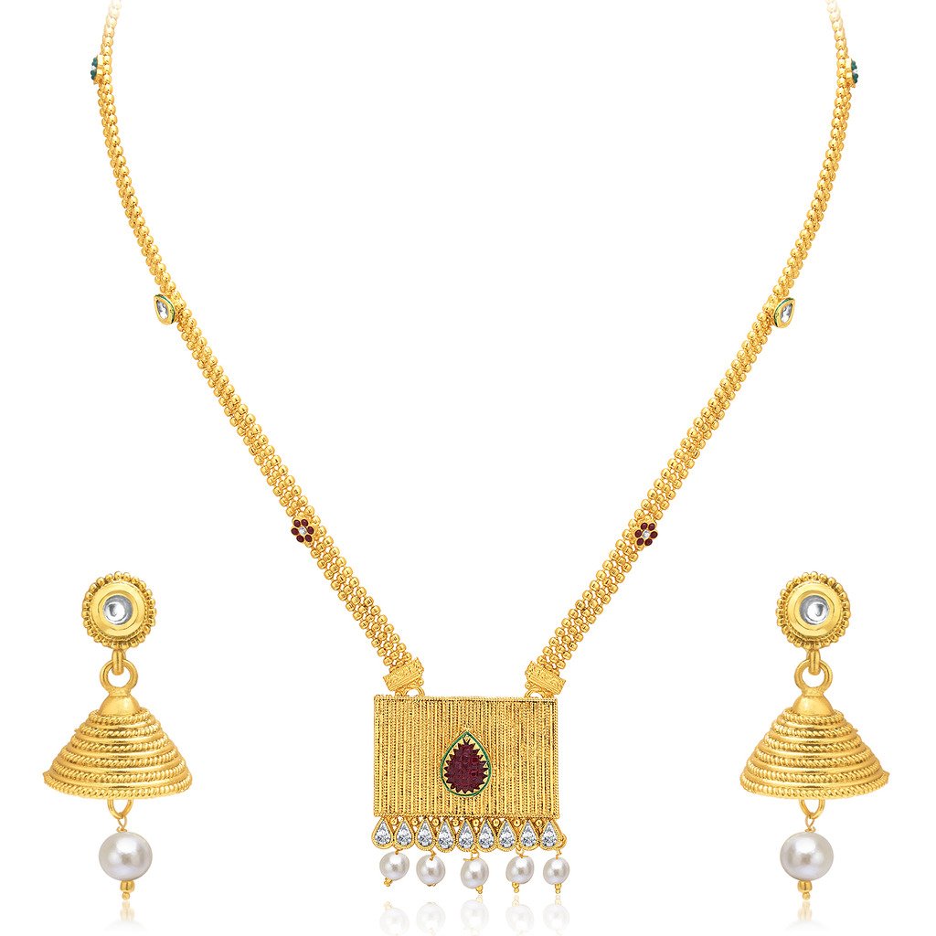 Sukkhi Jewellery Set for Women (Golden) (2711NADJ2050)