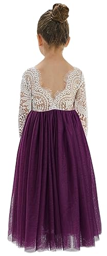 2Bunnies Girl Peony Lace Back A-Line Straight Tutu Tulle Party Flower Girl Dress