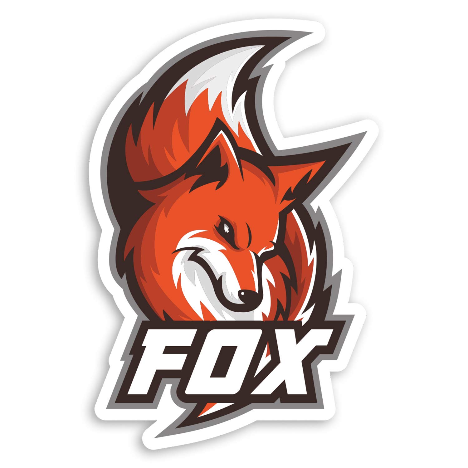 2 x 10cm Red Fox Vinyl Stickers - Ginger Wild Animal Nature Sticker #29253