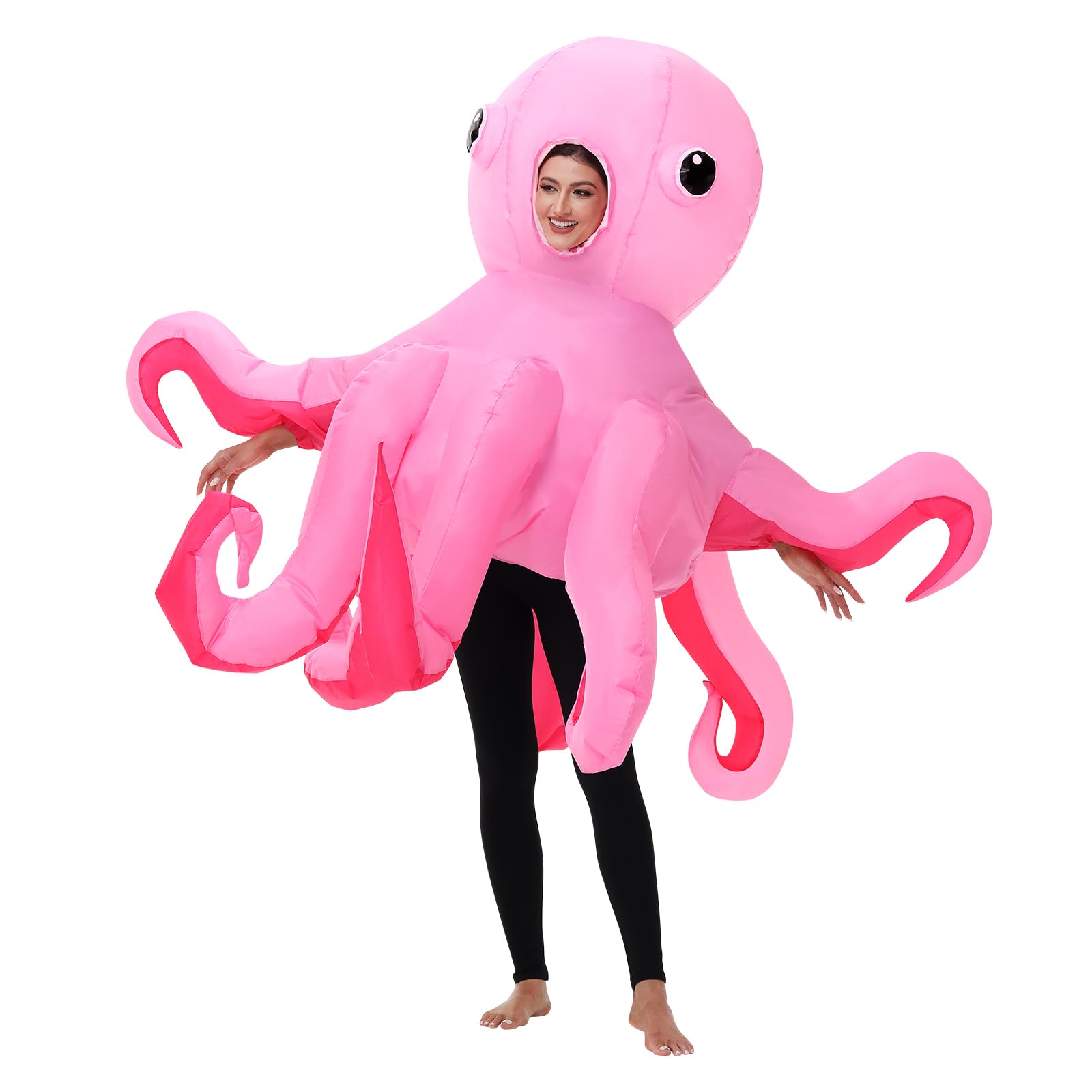 Spinosaurus Inflatable Octopus Costume for Adult Inflatable Halloween Costumes Funny Blow Up Sea Animal Costumes for Men Women
