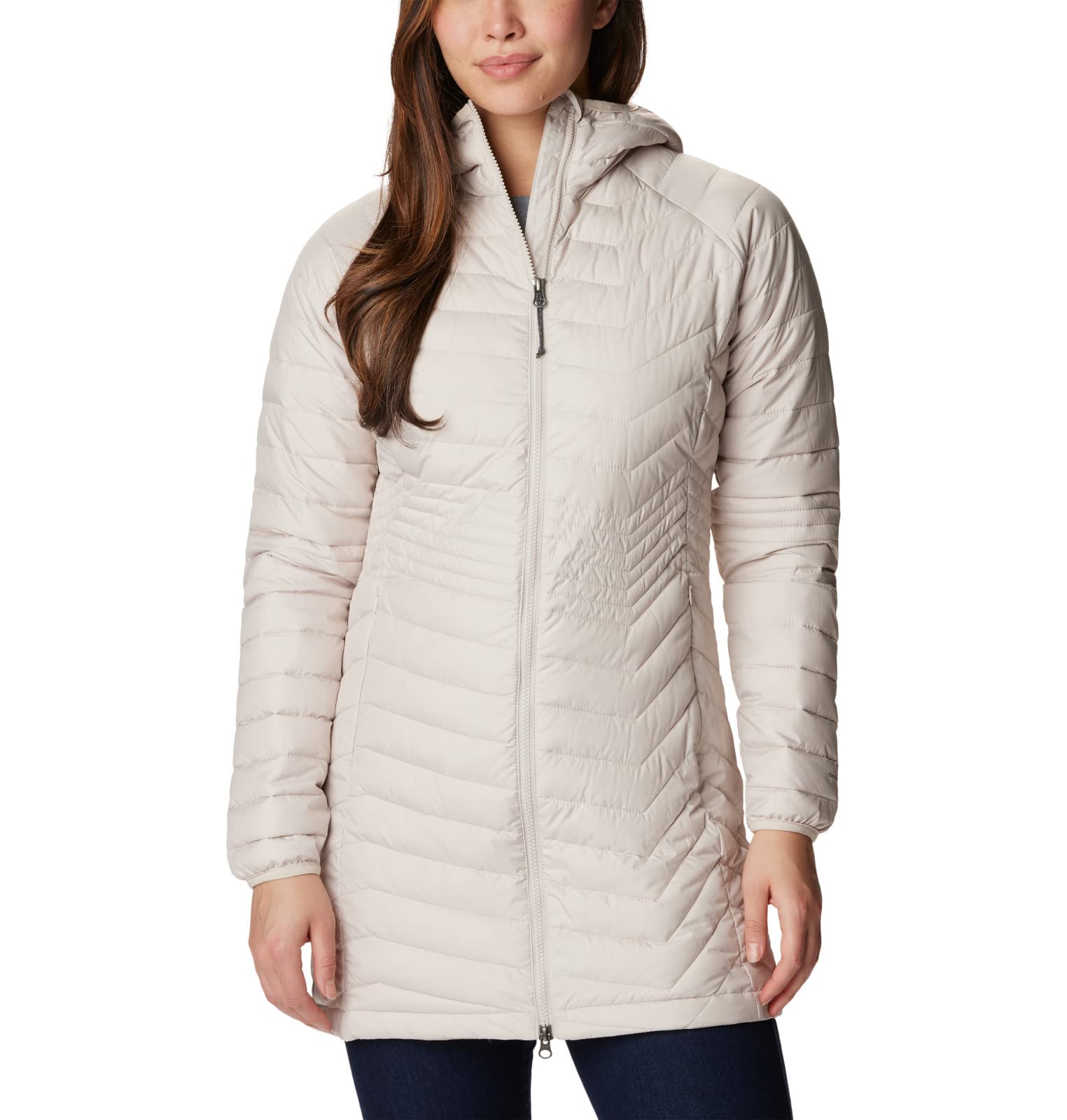 Columbia Women's Powder Lite Mid Jacket, Puffer Jacket, Dark Stone, Size XS