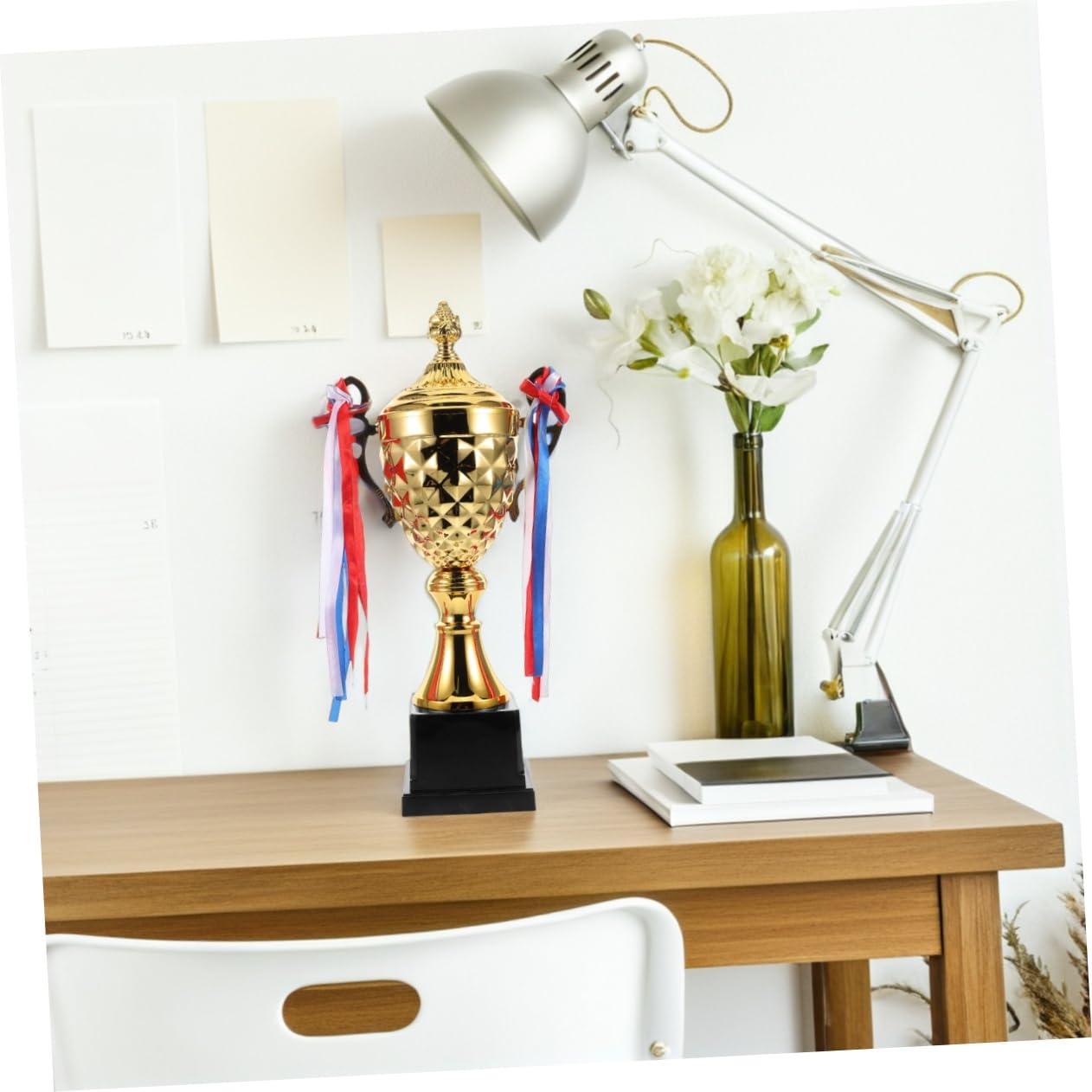 Gatuida Copa de Trofeo Grande de Metal Resistente para Competiciones y Celebraciones Diseño Único Creativo para Eventos Interiores y Exteriores