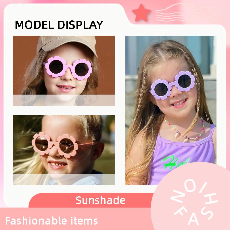 Baby Flower Sunglasses with Adjustable straps Polarized sunglasses for Toddler from 0-24 Months Outdoor Beach3