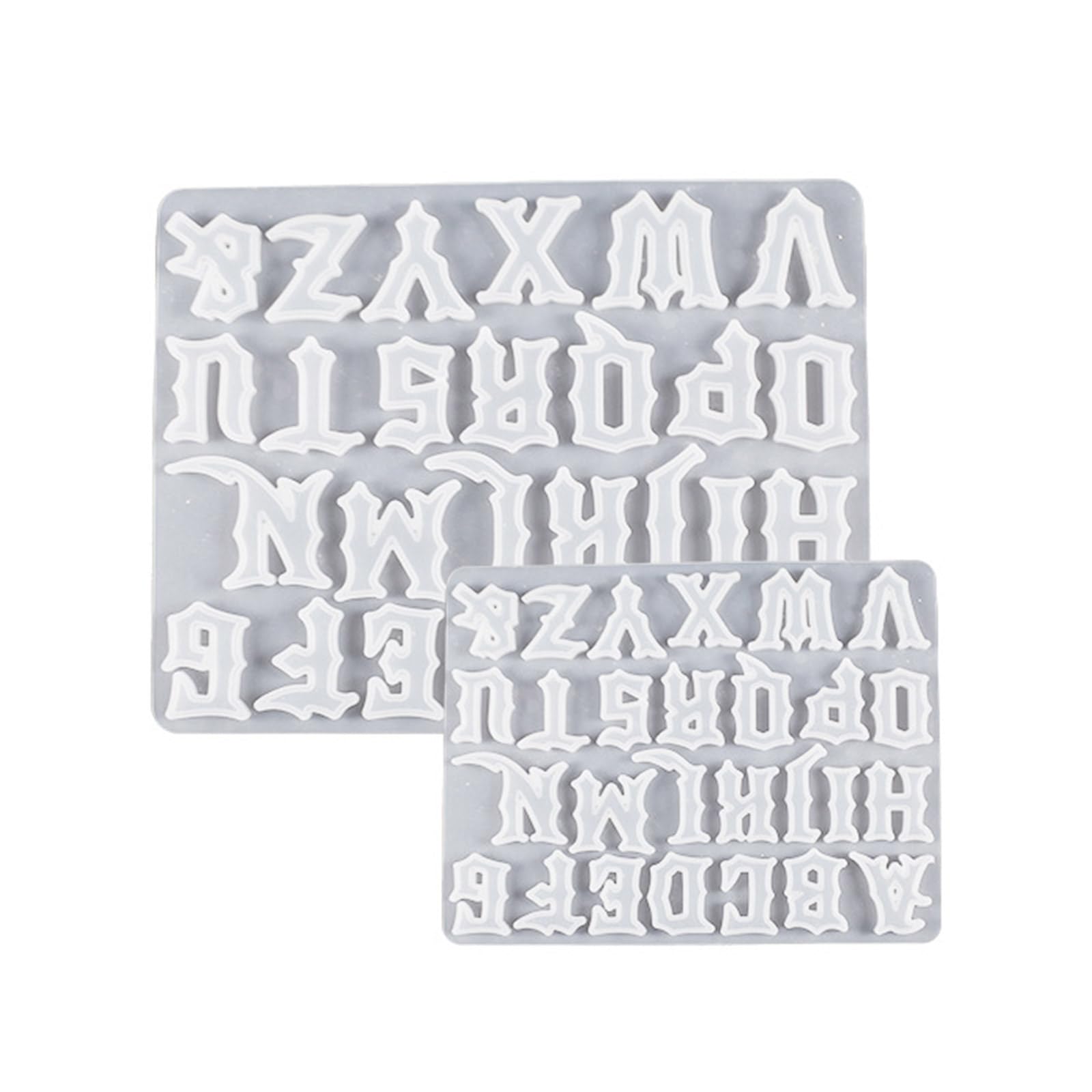 NEWFT Silicone Resin Halloween Alphabets Keychain Mold Pendant Ornaments Jewelry Epoxy Resin Crafting Mold
