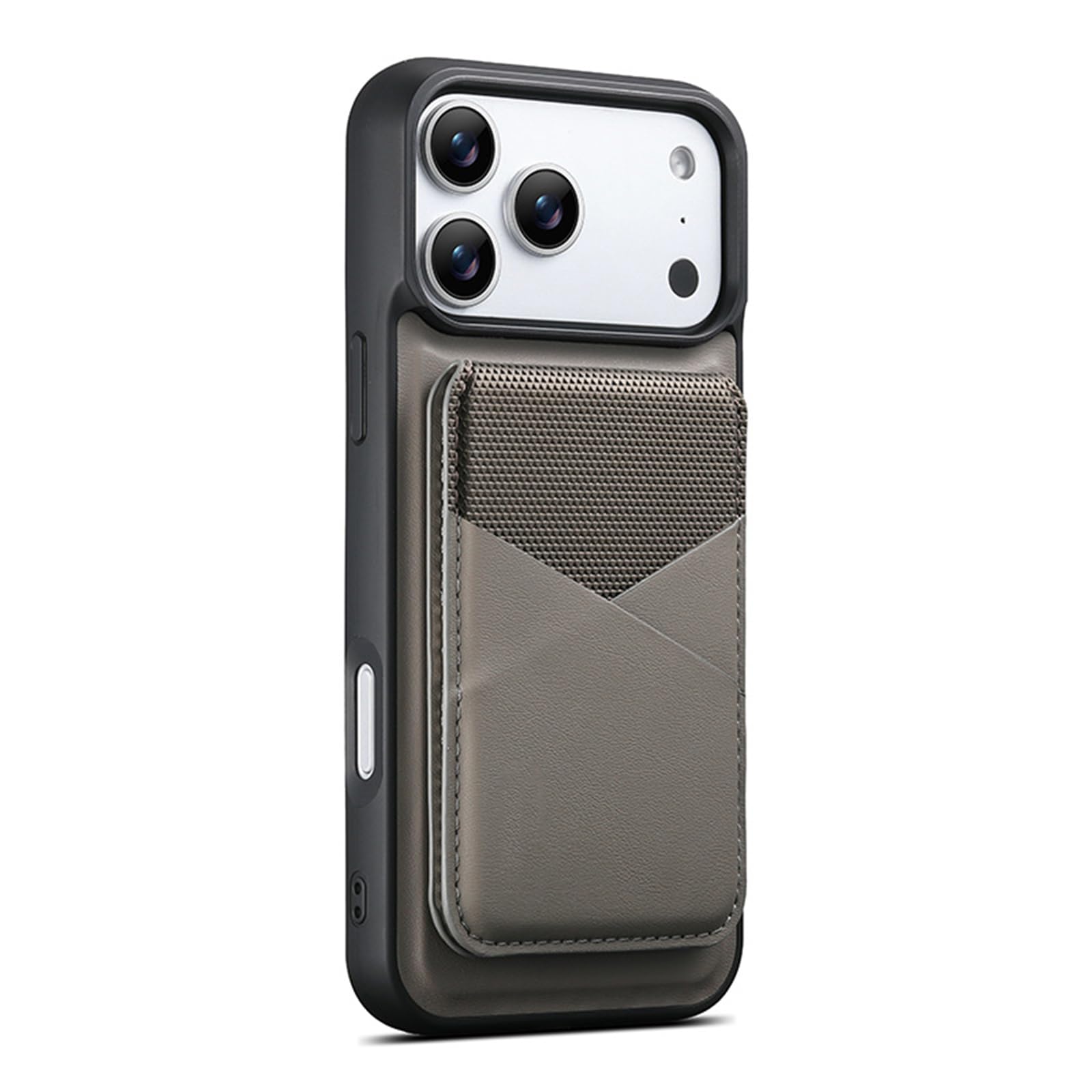 MFAOSHI Magnetic Case for iPhone 17 Pro Max/17 Pro/17 Air/17, Detachable Wallet Card Holder Leather Cover with Kickstand Function Case,Grey,17 Pro