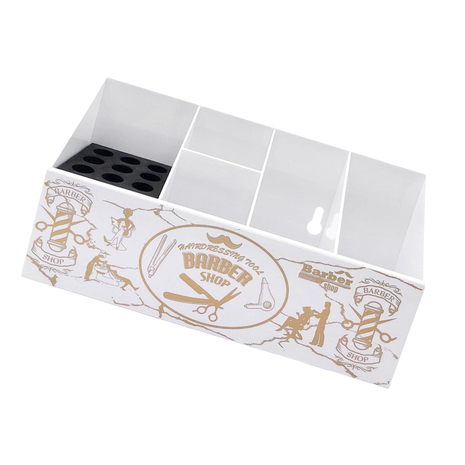 Barber Supplies Storage Box Durable 5 Compartments for Hair Cutting Hairpin White-image-26