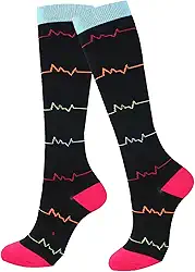 J COLOUR Meias de compressão Altas De Compressão Para Aliviar A Dor E A Fadiga