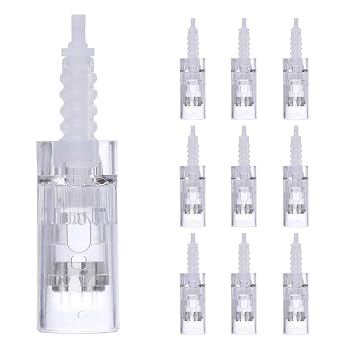 Microneedling Derma Pen Roller Cartridges 10pcs*12pin 0.25mm For A1/A6/N2/M5/M7 At Home Use J17012