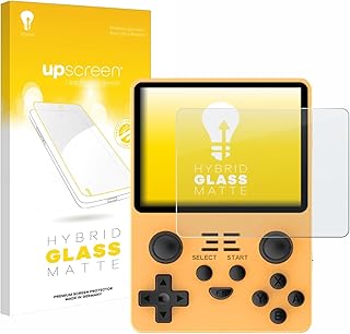 upscreen Matte Screen Protector Glass Film compatible with Powkiddy RGB20S - Anti-Glare, Anti-Fingerprint, 9H Glass Protection