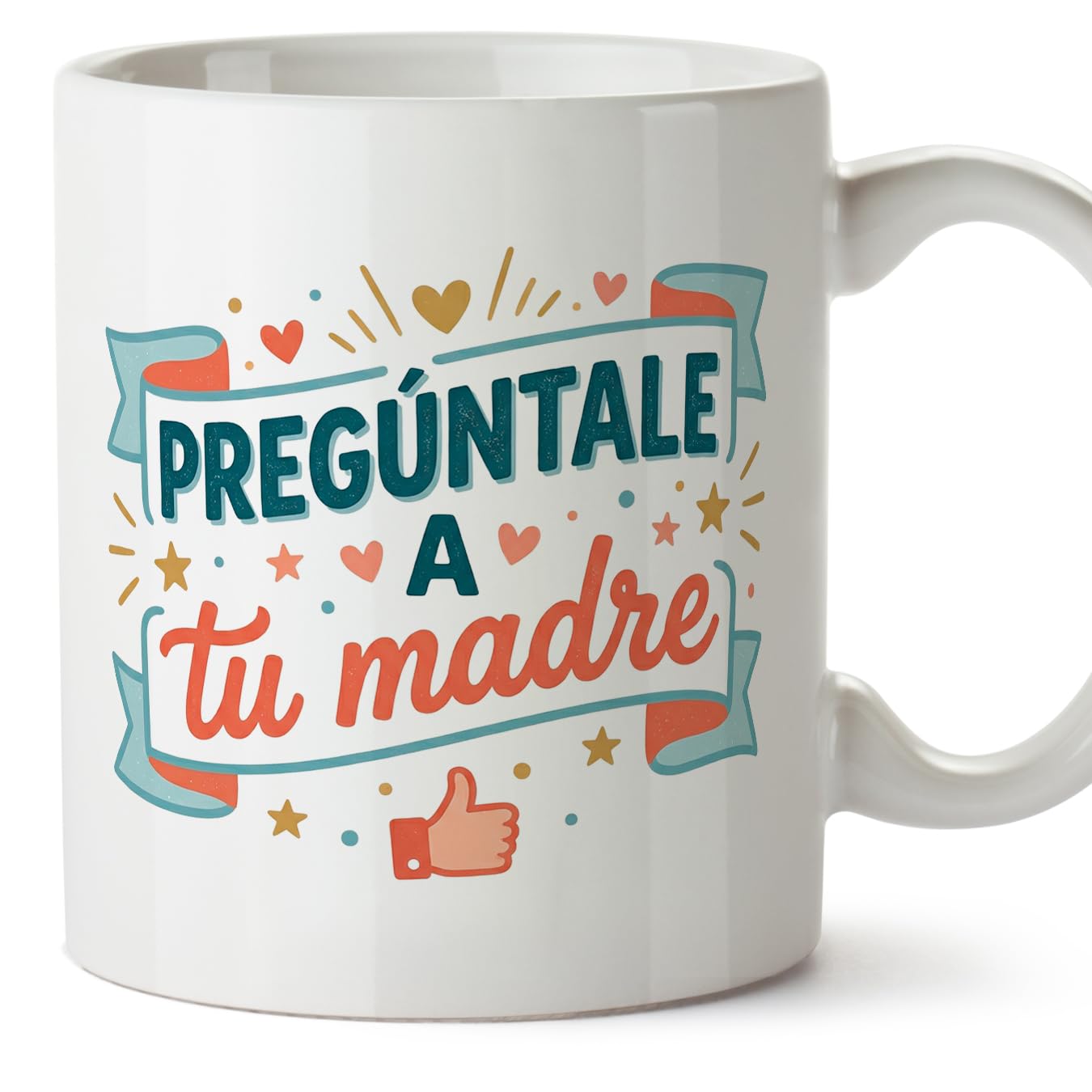MUGFFINS Taza mamá con frase Para la mejor mamá del mundo en Español | regalo madre | 330 Ml 11 oz | Idea original para regalar | progenitores v3 — view 67