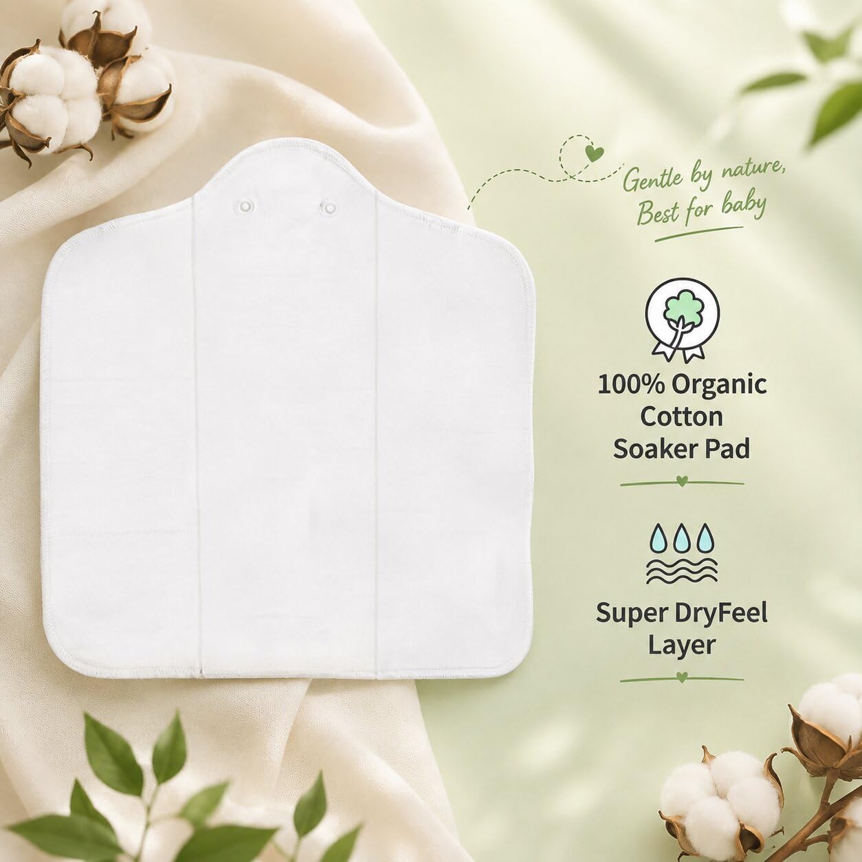 SuperBottoms Dry Feel Magic Pad set of 2 - Cloth diaper soakers/inserts for SuperBottoms Freesize UNO cloth diaper 3
